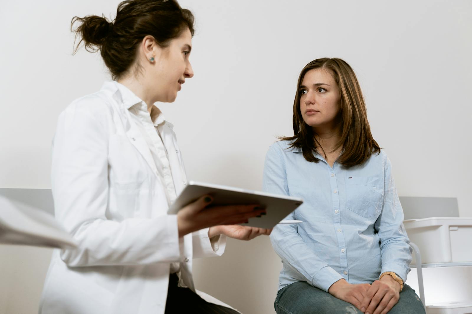 Doctor conducting a telehealth consultation online